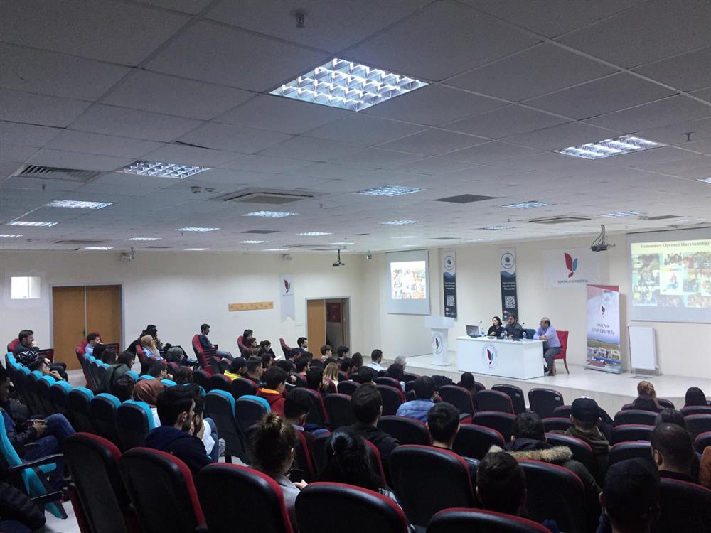 15 Temmuz Konferans Salonunda '' Erasmus Macerası'' konulu söyleşi gerçekleştirildi.